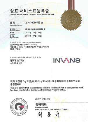 Certificate of Trademark / Service Registration